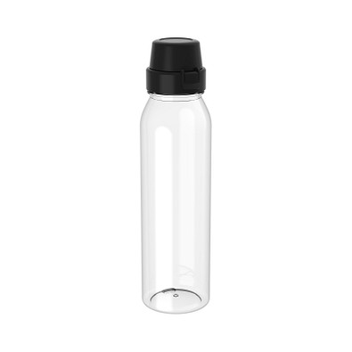 Trinkflasche Active School, 650 ml, transparent/schwarz
