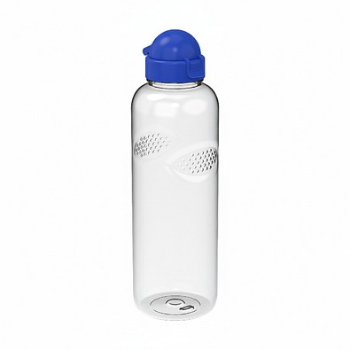 Trinkflasche Carve Junior, 1 l, transparent/blau