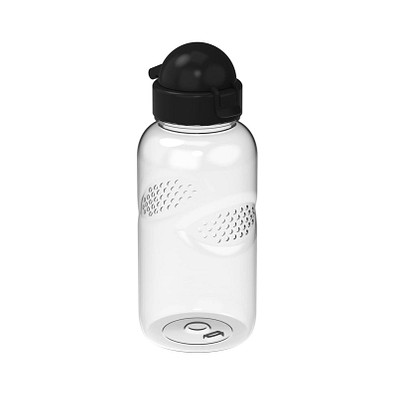 Trinkflasche Carve Junior, 500 ml, transparent/schwarz