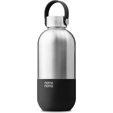 Trinkflasche Edelstahl, Schwarz 750ml, Schwarz