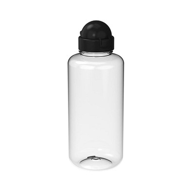 Trinkflasche Junior, 1,0 l, transparent/schwarz