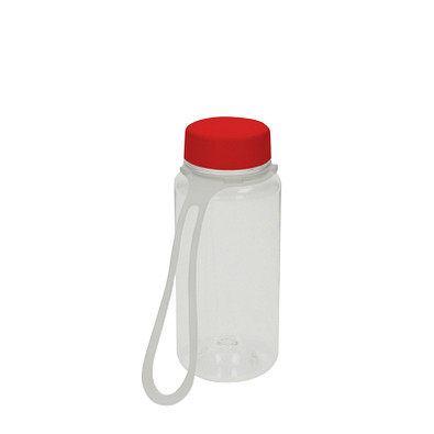 Trinkflasche Refresh inkl. Strap, 400 ml, transparent/rot Trinkflasche Refresh inkl. Strap, 400 ml, transparent/rot