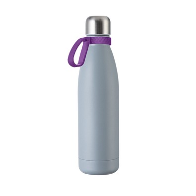 Trinkflasche RETUMBLER-myTOULON, grau, Ring lila