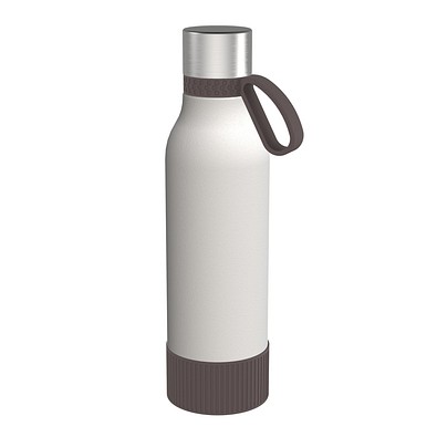 Trinkflasche RETUMBLER-myTOULON II 820, weiß/braun/braun