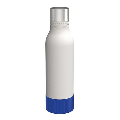 Trinkflasche RETUMBLER-myTOULON II 820, weiß, Sleeve blau