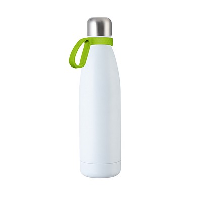 Trinkflasche RETUMBLER-myTOULON, weiß, Ring hellgrün