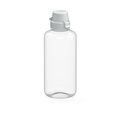 Trinkflasche School, 1 l, RENEW, transparent/weiss