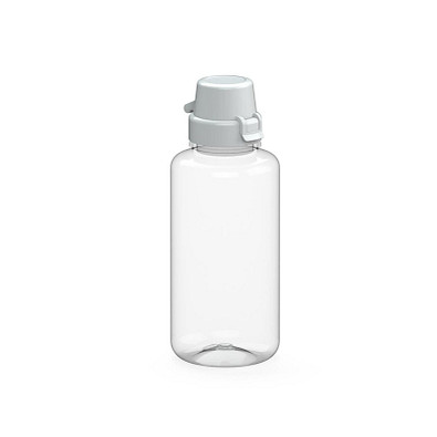 Trinkflasche School, 700 ml, RENEW, transparent/weiss