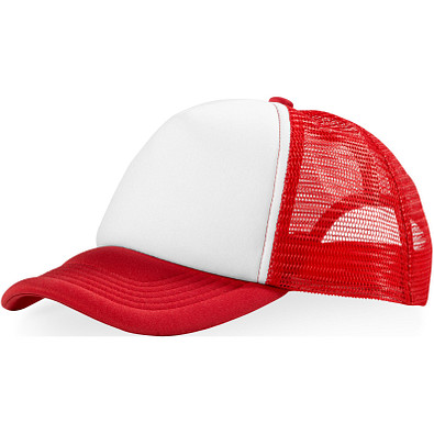 Trucker Kappe mit 5 Segmenten, rot,weiss Trucker Kappe mit 5 Segmenten, rot,weiss