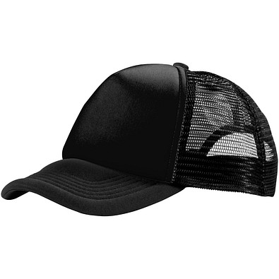 Trucker Kappe mit 5 Segmenten, schwarz Trucker Kappe mit 5 Segmenten, schwarz