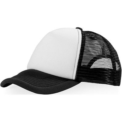 Trucker Kappe mit 5 Segmenten, schwarz,weiss Trucker Kappe mit 5 Segmenten, schwarz,weiss