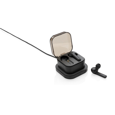 XD COLLECTION TrueWireless Ohrhörer in kabelloser Ladebox, schwarz XD COLLECTION TrueWireless Ohrhörer in kabelloser Ladebox, schwarz