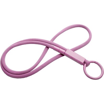 Tubyard Lanyard mit Band aus recyceltem Kunststoff, fliederfarben