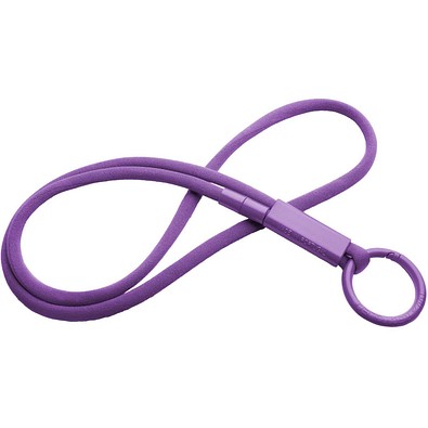 Tubyard Lanyard mit Band aus recyceltem Kunststoff, lila