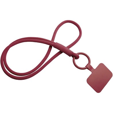 Tubyard Lanyard mit Telefonhalterung und elastischem Band, bordeaux