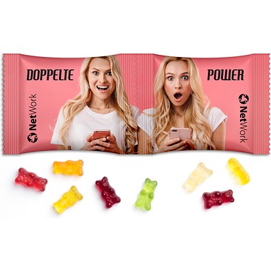 TwinSet, 10 g, Gummibärchen, Folie transparent, inkl. Druck