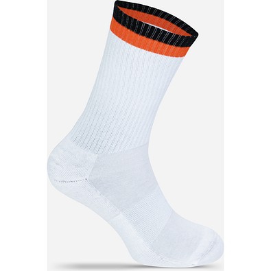 Two Tone Tennissocken, 37-41, White / Black / Orange