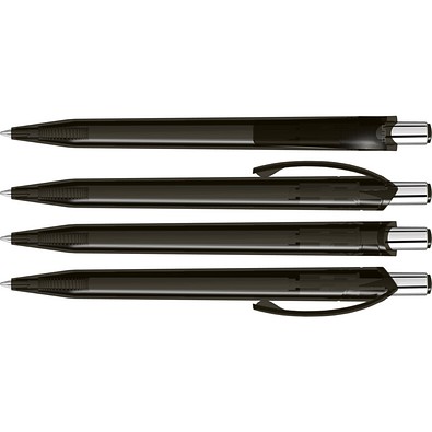 uma® BEAT transparent Druckkugelschreiber, anthrazit