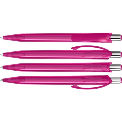uma® BEAT transparent Druckkugelschreiber, magenta