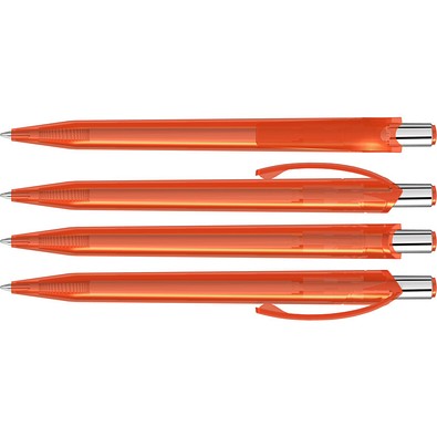 uma® BEAT transparent Druckkugelschreiber, orange