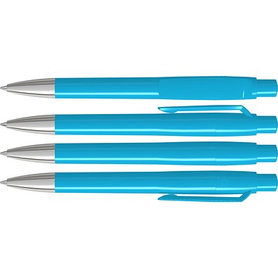 uma® BLOOM SI Druckkugelschreiber, cyan