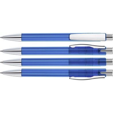 uma® CANDY transparent M SI Druckkugelschreiber, dunkelblau