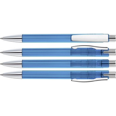 uma® CANDY transparent M SI Druckkugelschreiber, hellblau