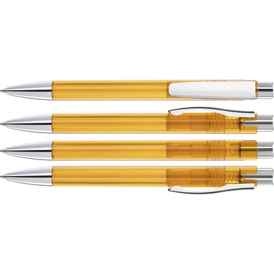 uma® CANDY transparent M SI Druckkugelschreiber, ocker