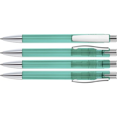uma® CANDY transparent M SI Druckkugelschreiber, petrol