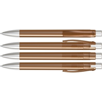 uma® CANDY transparent SI Druckkugelschreiber, braun