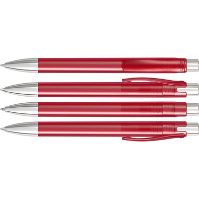 uma® CANDY transparent SI Druckkugelschreiber, rot