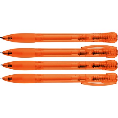 uma® FANTASY transparent Druckkugelschreiber, orange