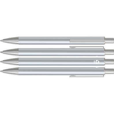 uma® GROOVE RECY Druckkugelschreiber, silber