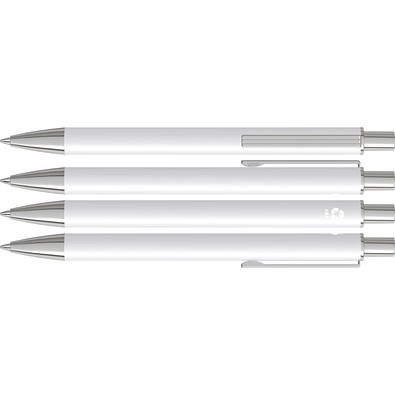 uma® GROOVE RECY Druckkugelschreiber, weiss