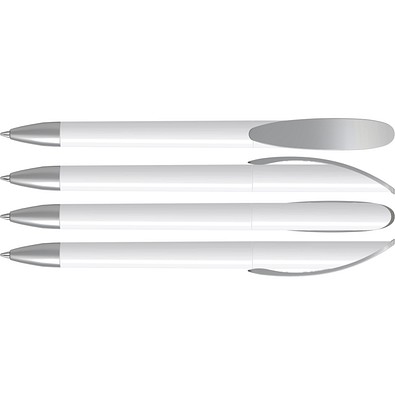 uma® KLICK Drehkugelschreiber, weiss