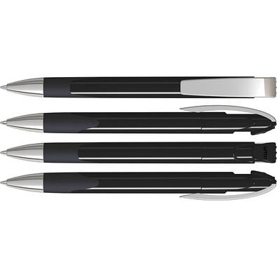 uma® LOOK grip M SI Druckkugelschreiber, schwarz