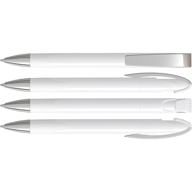 uma® LOOK grip M SI Druckkugelschreiber, weiss