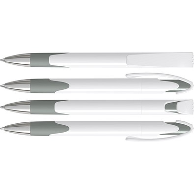 uma® LOOK grip SI Druckkugelschreiber, grau