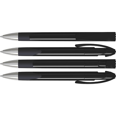 uma® LOOK grip SI Druckkugelschreiber, schwarz