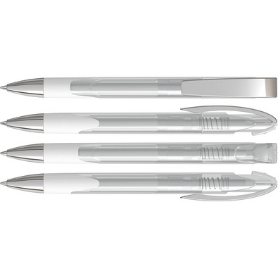 uma® LOOK grip transparent M SI Druckkugelschreiber, klar