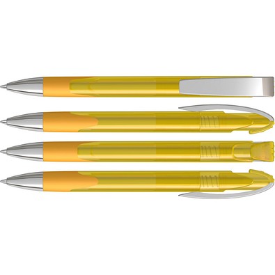 uma® LOOK grip transparent M SI Druckkugelschreiber, ocker