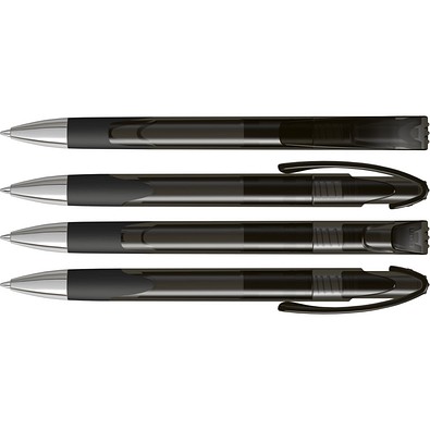 uma® LOOK grip transparent SI Druckkugelschreiber, anthrazit