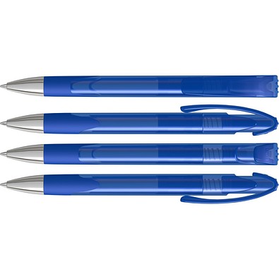 uma® LOOK grip transparent SI Druckkugelschreiber, dunkelblau