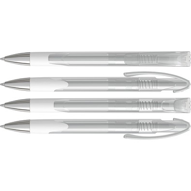 uma® LOOK grip transparent SI Druckkugelschreiber, klar