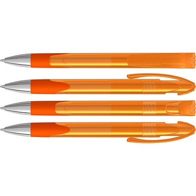 uma® LOOK grip transparent SI Druckkugelschreiber, orange