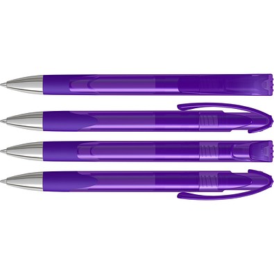 uma® LOOK grip transparent SI Druckkugelschreiber, violett