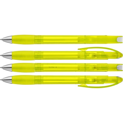 uma® MEMORY transparent SI Druckkugelschreiber, gelb