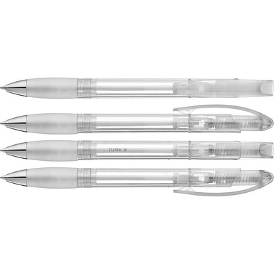 uma® MEMORY transparent SI Druckkugelschreiber, klar