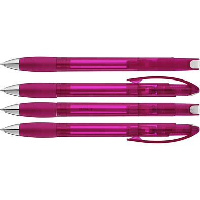 uma® MEMORY transparent SI Druckkugelschreiber, magenta
