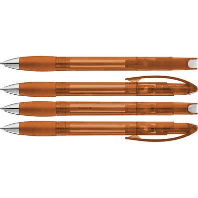 uma® MEMORY transparent SI Druckkugelschreiber, orange